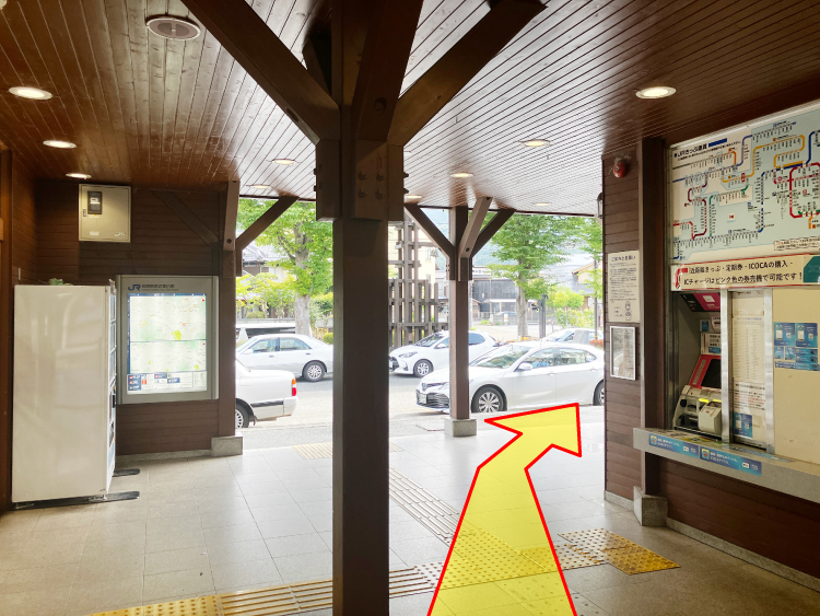 シャトルバス停車場所までの道順1